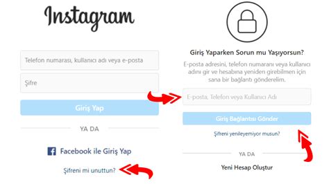 instagram şifre değişme linki